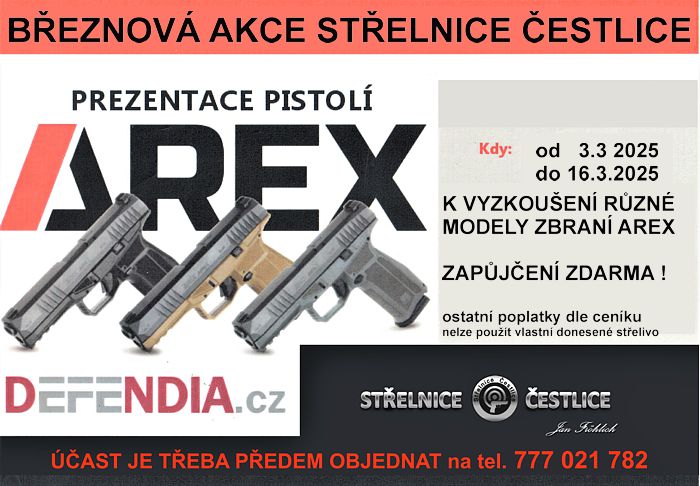 Březnová akce 2025 - zbraně AREX