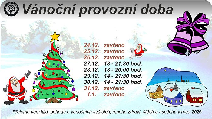 Vánočníprovozní doba 2025