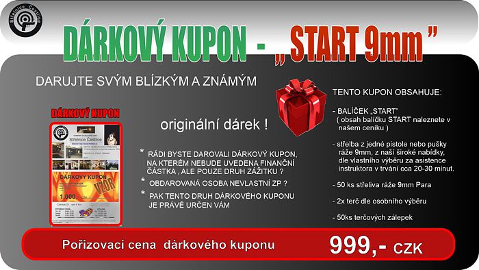 Dárkový kupon START 9mm