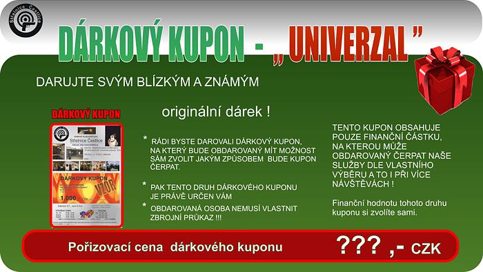 Dárkový kupon UNIVERZAL